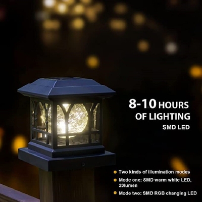 Luz decorativa posta solar 3w do trajeto da luz da coluna do pátio