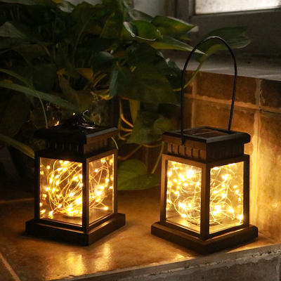 Luzes exteriores impermeáveis de suspensão do palácio de Garland Fairy Solar Garden Courtyard da decoração da flor da lâmpada da lanterna