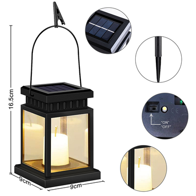 Diodo emissor de luz impermeável exterior de suspensão da luz da vela do jardim solar Flameless