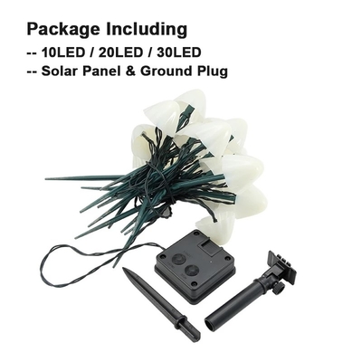 as luzes postas solares da corda do diodo emissor de luz de 2700K IP55/crescem rapidamente decoração festiva do casamento solar das luzes do jardim