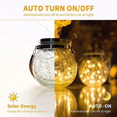 o jardim 3.7V que pendura 7 cores exteriores claras solares rachou a bola de vidro