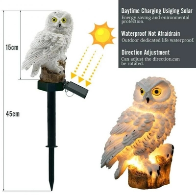 Natal posto solar impermeável do diodo emissor de luz Owl Animal Lawn Ornament Unique do jardim