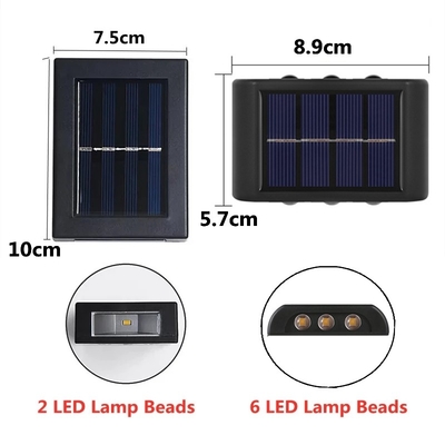 Do balcão exterior da paisagem das luzes de WINXU IP65 luz decorativa conduzida solar impermeável da parede