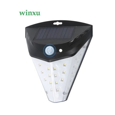 Grande luz posta solar larga 2700K da parede do diodo emissor de luz do ângulo 42led para o pátio do jardim