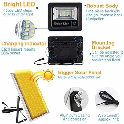 Luz de rua solar do canal solar exterior da garagem da luz de inundação do diodo emissor de luz 40w com controlo a distância