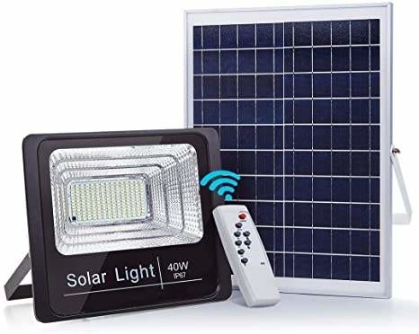 Luz de rua solar do canal solar exterior da garagem da luz de inundação do diodo emissor de luz 40w com controlo a distância