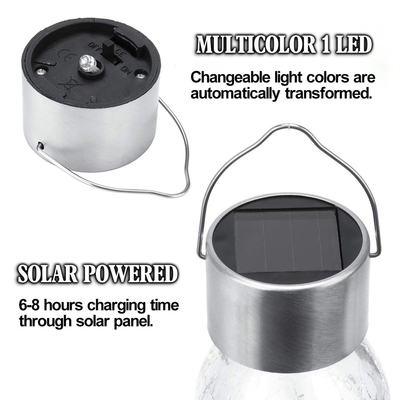 Luz impermeável solar da bola da luz rachada decorativa exterior da bola de vidro com punho