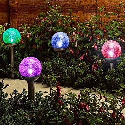 O anti jardim solar do diodo emissor de luz da bola de vidro da quebra ilumina a luz 5V do grilo da rua