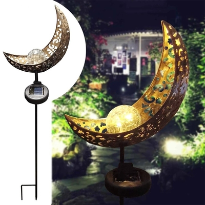 Luz impermeável da noite das estrelas solares exteriores de Sun da lua da decoração das luzes do jardim do diodo emissor de luz do pátio