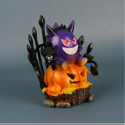 Os ofícios claros solares da lanterna da abóbora de Gengar Dia das Bruxas Ghost do Anime figuram a estátua da sombra da lua