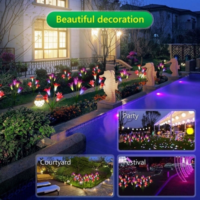 Luz solar exterior luzes impermeáveis 2700K da decoração de Lily Lawn do pátio de RoHS/casamento