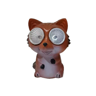 Os ofícios claros solares decorativos da resina animal bonito modelam o ornamento do jardim de Solar Luminous Lamp