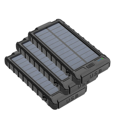 Banco solar 10000mAh do poder do carregador do telefone impermeável da luz do diodo emissor de luz