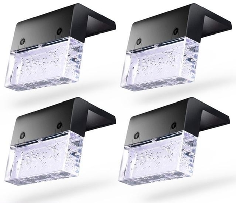 A escada exterior das luzes solares brancas mornas da plataforma IP65 cerca luzes conduzidas postas solares da plataforma 2700K