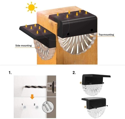 Cerca posta solar branca morna macia Post Lights Outdoor 2700K impermeável