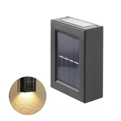 2/6LED para cima e para baixo a decoração exterior posta solar do jardim do corredor da escada da luz da parede do diodo emissor de luz