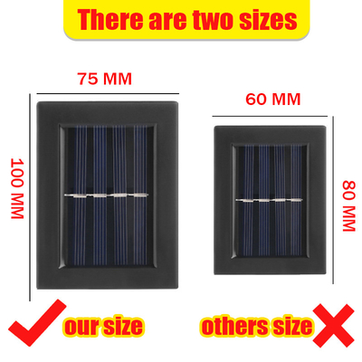 2/6LED para cima e para baixo a decoração exterior posta solar do jardim do corredor da escada da luz da parede do diodo emissor de luz