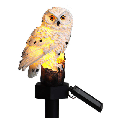 As luzes claras solares plásticas brancas mornas do gramado dos ofícios jardinam Owl Lights 2700K IP55