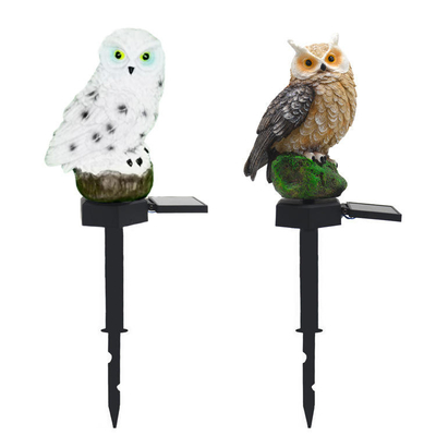 Natal posto solar impermeável do diodo emissor de luz Owl Animal Lawn Ornament Unique do jardim