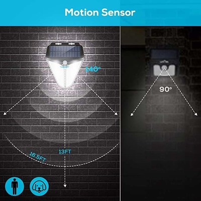 Indução inteligente posta solar Eagle Eye Light 6000K do corpo humano da luz da parede do diodo emissor de luz do jardim IP65