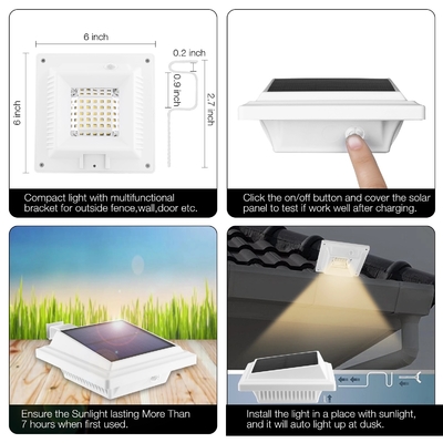 WINXU BoundarySolar solar pôs a luz que da parede do diodo emissor de luz 40 de alumínio conduziram as luzes solares fixadas na parede exteriores