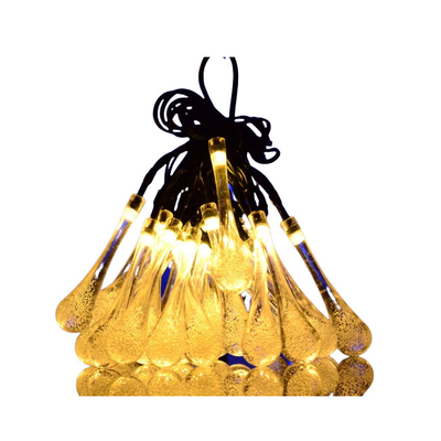 O múltiplo colore a luz de fada solar 4.5V da gota da água do diodo emissor de luz das luzes da corda do diodo emissor de luz 24lm/w WX-SDD-003