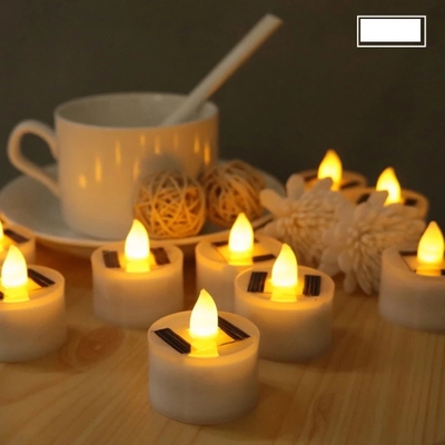 A vela posta solar Flameless do diodo emissor de luz ilumina luzes decorativas da atmosfera interna