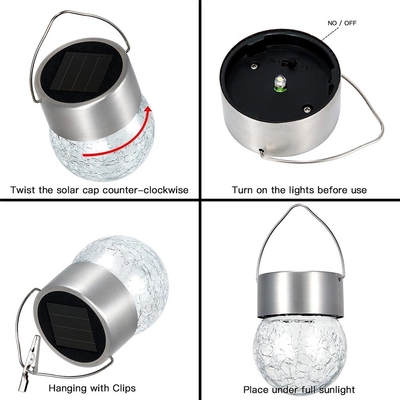 Candelabro impermeável da bola de vidro da decoração da luz solar dos estalidos IP65