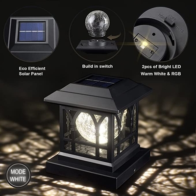 Luz decorativa posta solar 3w do trajeto da luz da coluna do pátio