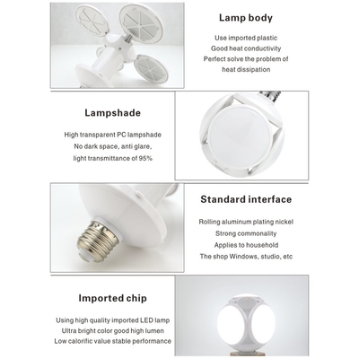Lâmpada Deformable ajustável E27 40W do UFO do futebol do diodo emissor de luz para o estudo do quarto