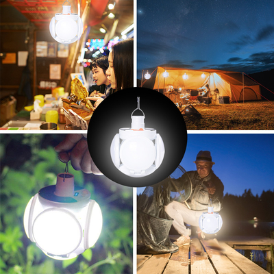 Luz de dobramento da busca da carga de USB da lâmpada da bola de futebol do diodo emissor de luz para acampar