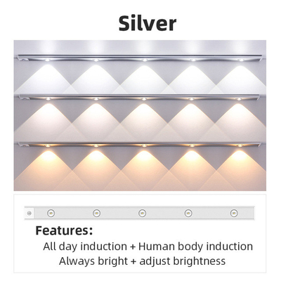 luz ultra fina USB sem fio do diodo emissor de luz de 20cm 30cm 40cm 60cm recarregável