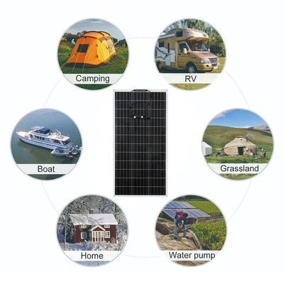 200W painel solar Kit Battery Charger para pilhas flexíveis portáteis da bateria 12V