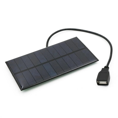 energias solares solares da saída do painel solar 76*133MM do carregador 1.65W que carregam para o dispositivo carregado USB de acampamento exterior do telefone celular