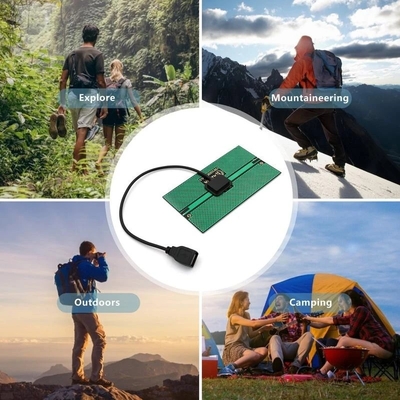 energias solares solares da saída do painel solar 76*133MM do carregador 1.65W que carregam para o dispositivo carregado USB de acampamento exterior do telefone celular