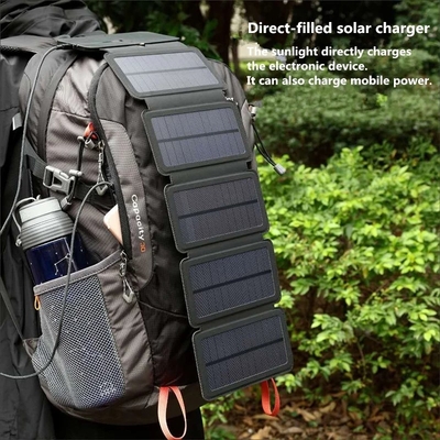 10W dispositivos de saída dobráveis do painel solar 5V 2.1A USB para Smartphones