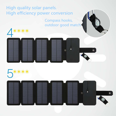 10W dispositivos de saída dobráveis do painel solar 5V 2.1A USB para Smartphones