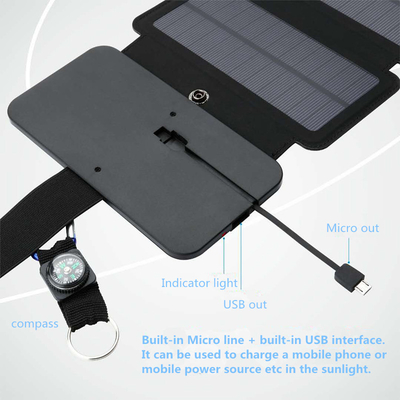 10W dispositivos de saída dobráveis do painel solar 5V 2.1A USB para Smartphones